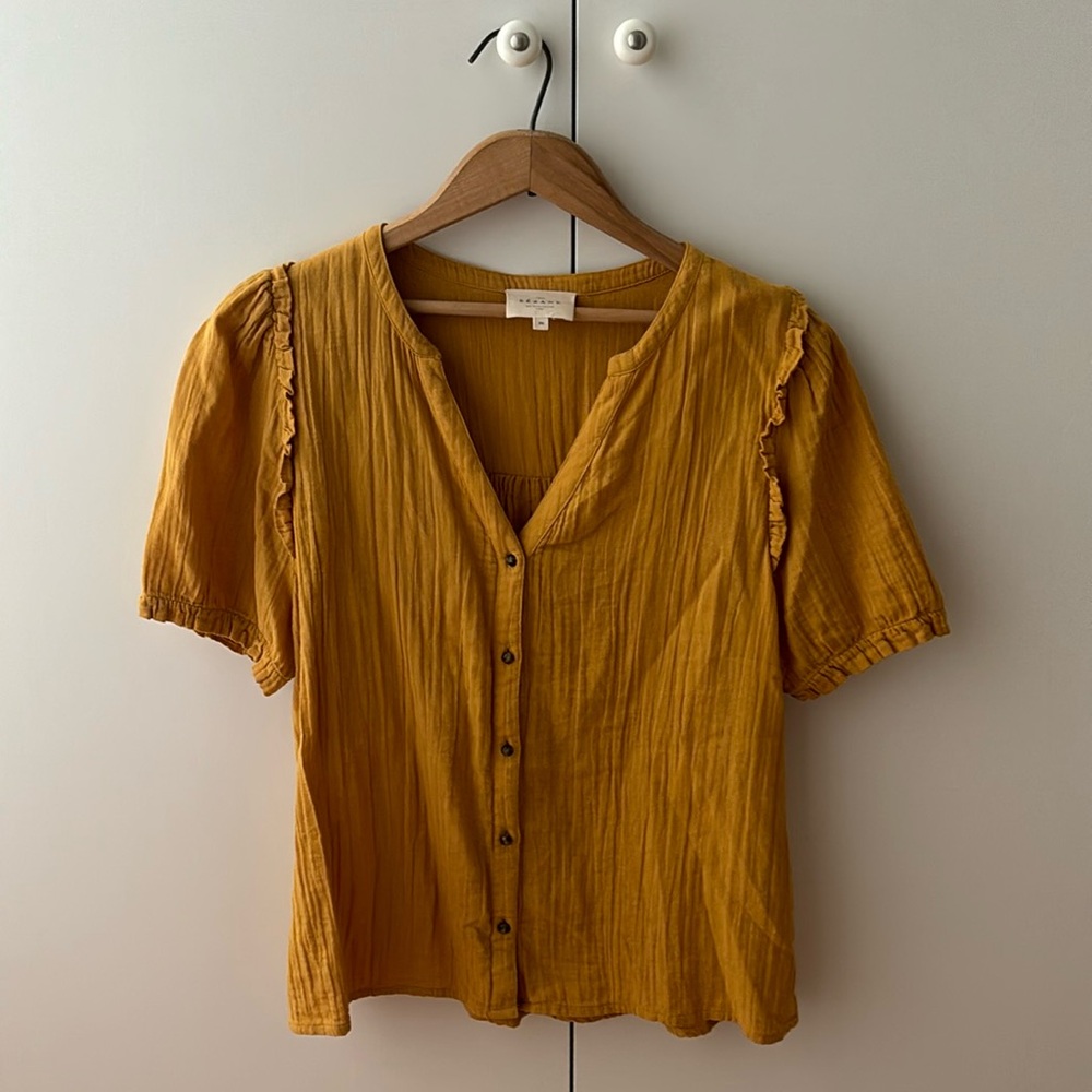 Sezane Johana top in yellow 36